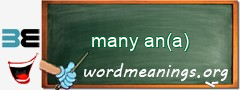 WordMeaning blackboard for many an(a)
